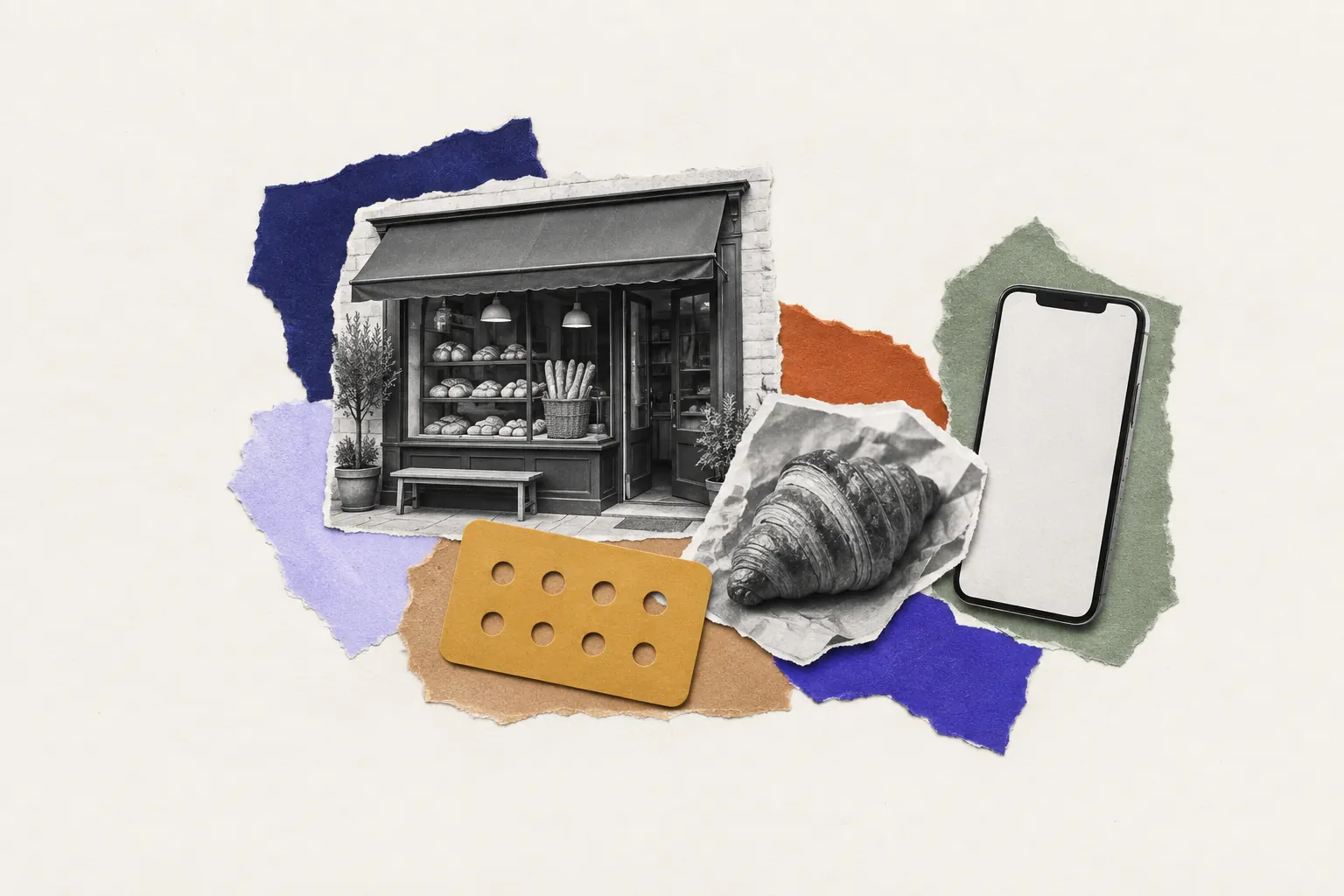 Collage éditorial illustrant Bizzlite