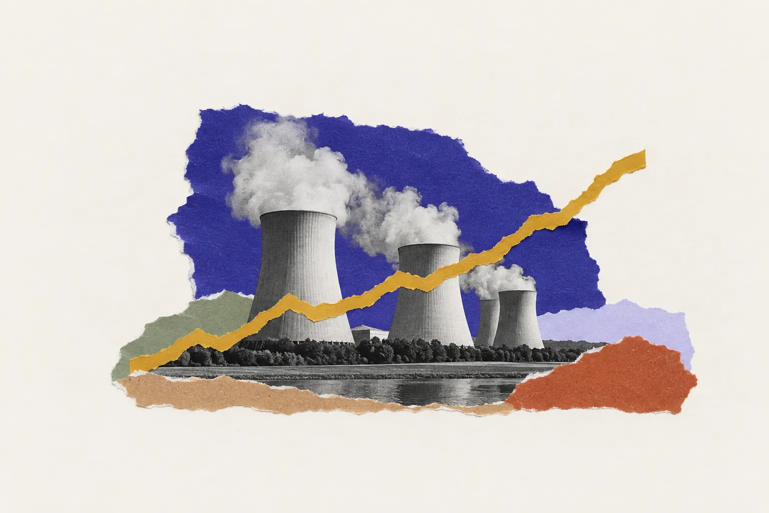 Collage éditorial illustrant les indicateurs EDF